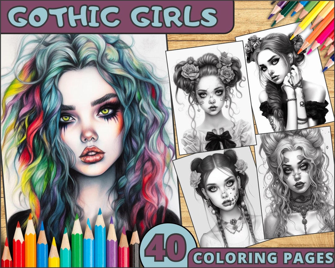 Halloween Coloring Book Pages Horror Coloring Pages Etsy