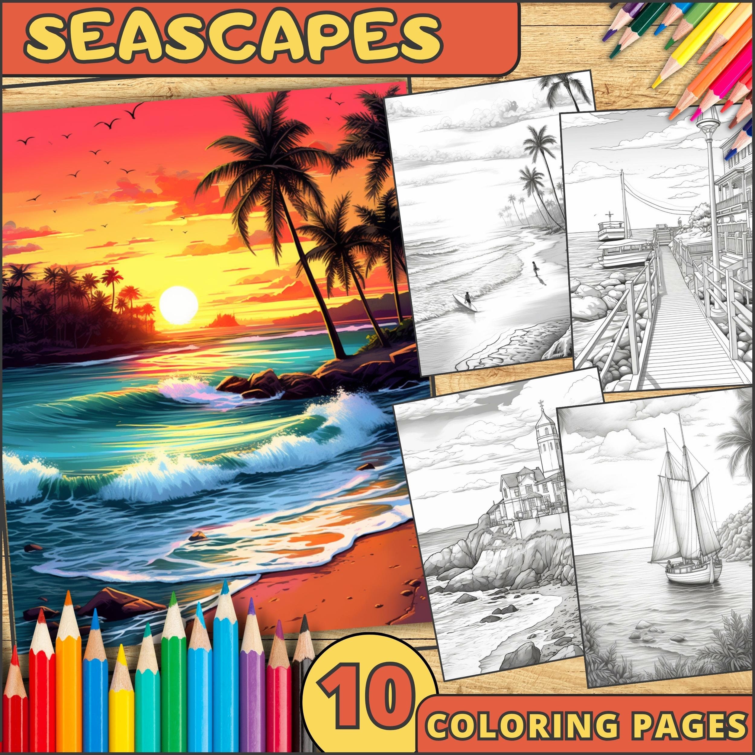 Underwater Seascape Coloring Pages