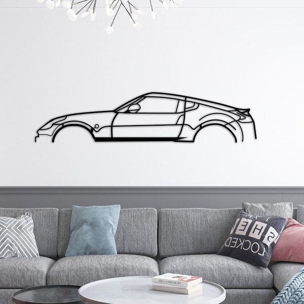 Nissan 370Z Car: Metal Car Wall Art for House Decor, Wall Decor, Room Decor, Artistic Design & Birthday Gift, Christmas Gift, Gift For Him