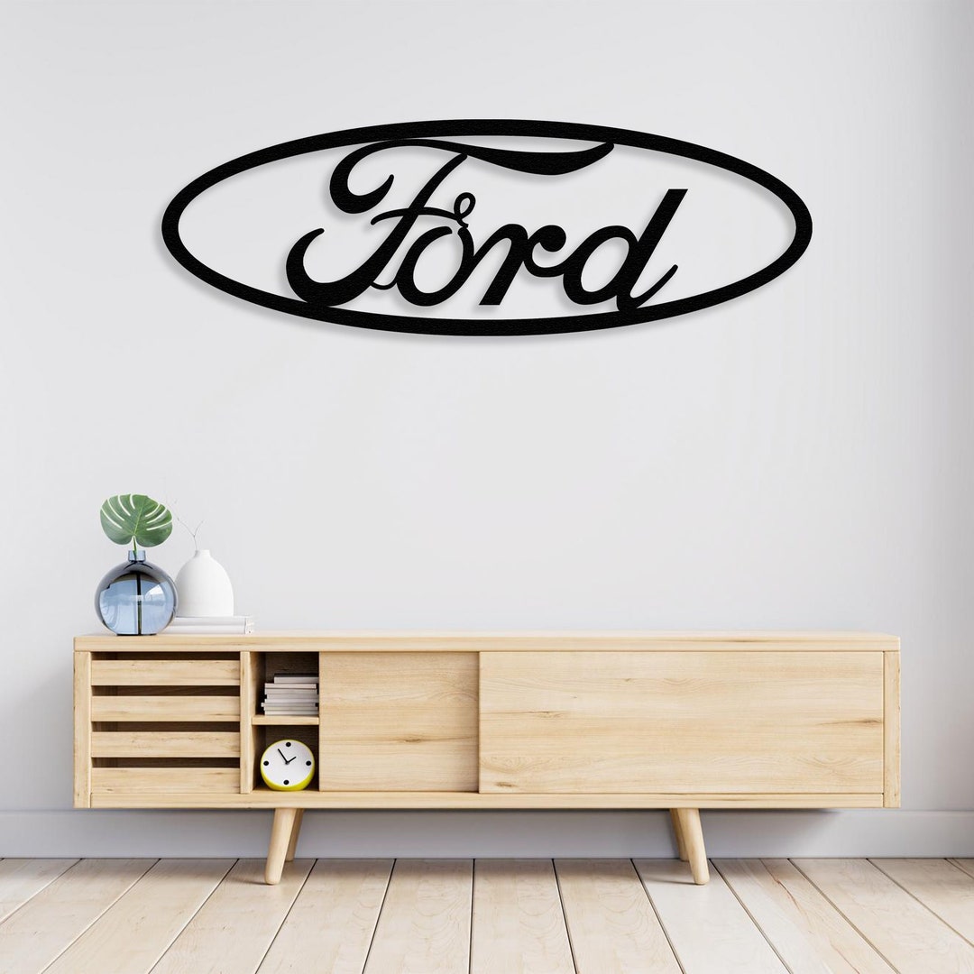 Ford Car Logo Metal Wall Art Home Decor Gift for Her Fireplace Decor