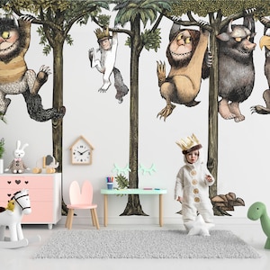 Removable Where The Wild Things are Monsters Wall Decal King Max Wall Decal Home Decor for Nursery and Kid Room