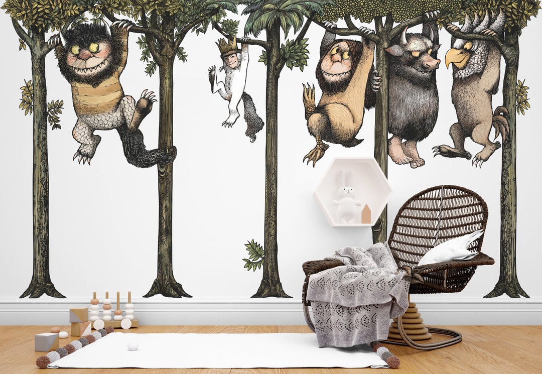 Peel and Stick Where the Wild Things Are Wall Decal for Bedroom