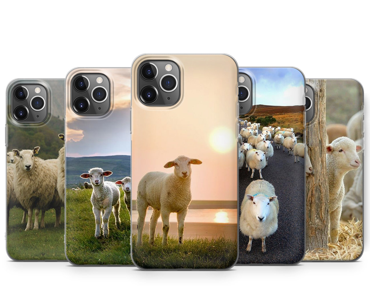 Sheep Case Cute White Sheep Protective Durable Stylish Phone Case for iPhone 14 13 ...