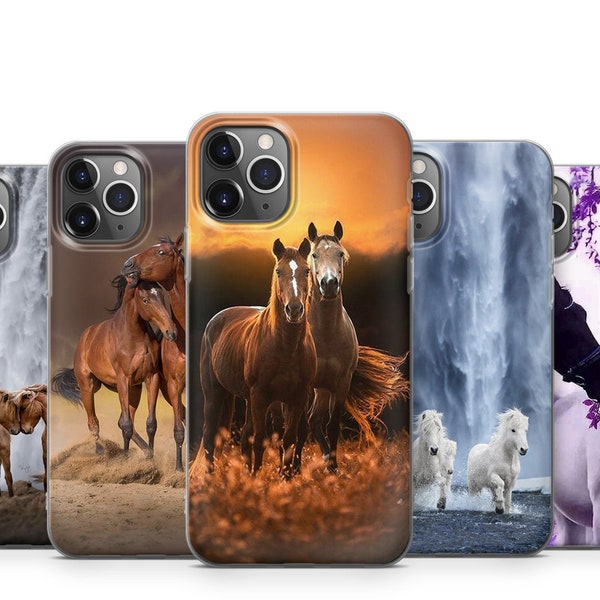 Graceful Horses In Love Protective Durable Stylish Phone Case For iPhone 15 14 13 12 11 XS Samsung S23 S22 S21 S20 S10 Note20 Huawei Xiaomi