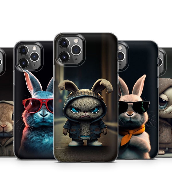 Cool Bunnies 3D Protective Durable Stylish Phone Case For iPhone 15 14 13 12 11 X XS Samsung S23 S22 S21 S20 S10 Note20 Huawei Xiaomi