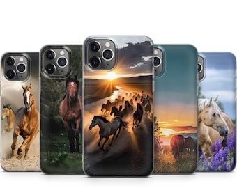 Treue und anmutige Pferde Schützende langlebige stilvolle Handyhülle für iPhone 14 13 12 11 X XS Samsung S23 S22 S21 S20 S10 Note20 Huawei Xiaomi
