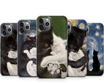 Mooie katten beschermende duurzame stijlvolle telefoonhoes voor iPhone 15 14 13 12 11 X XS Samsung S23 S22 S21 S20 S10 Note20 Huawei Xiaomi