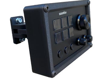 Custodia con staffa di montaggio regolabile per controller SOOMFON, FHOOU, Mirabox Stream per simulatori di guida e di volo.