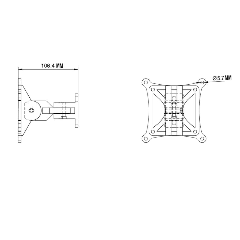 Soporte VESA para accesorios sim racing y sim flight 5