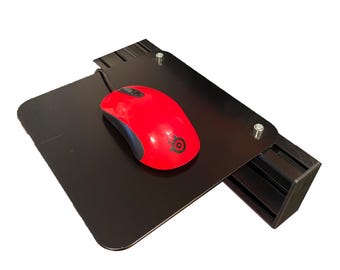 Metal mouse pad or multi-utily tray for racing simulators / flight equipment
