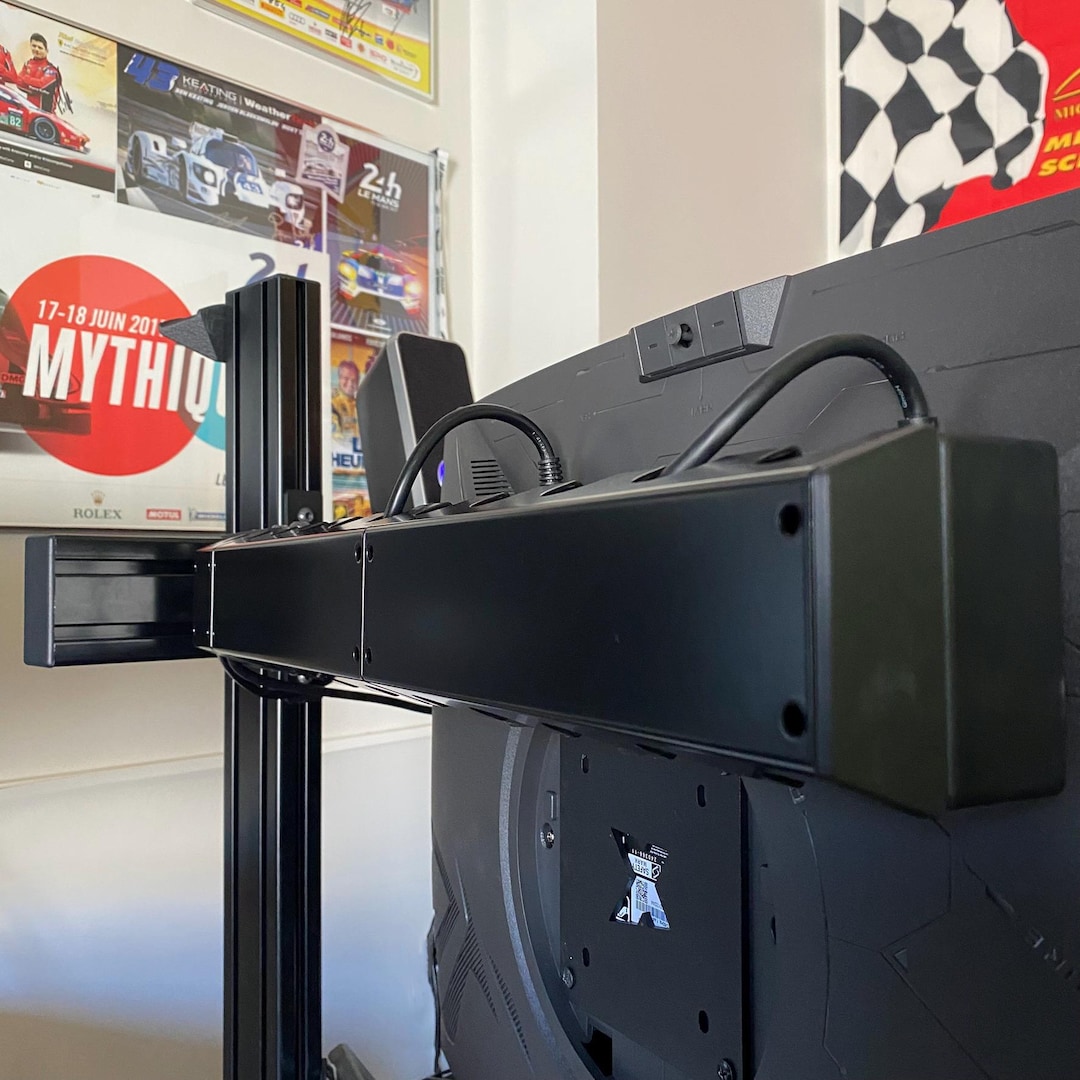 Custom Racing Sim Enclosure Sim Racing Cable Management Enclosure Made of Sheet Metal for 40x80 ...