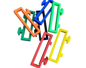 High-capacity cable management clips for sim racing and flight simulators, made of 4080 aluminum