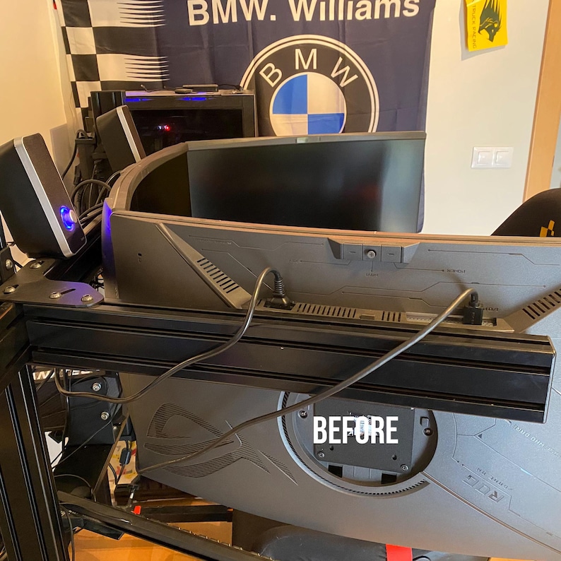 Custom Racing Sim Enclosure Sim Racing Cable Management Enclosure Made of Sheet Metal for 40x80 ...