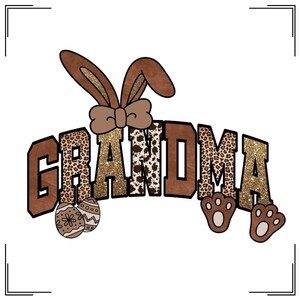 Oma Ostern Shirt Design, niedlicher Land Osterhase Grammy png, Retro Western Happy Ostern Baby Design, Passende Mutter Tochter Ostern