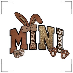 Mom & Me Ostern Shirt Design, niedlicher Country Osterhase Mini png, Retro Western Happy Ostern Baby Design, Passende Mutter Tochter Ostern