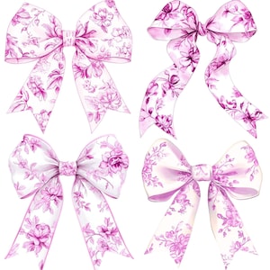Roze chinoiseriestrikbundel png, roze en witte strikjes png, roze toile strik png, blush bloemenstrik png, roze bloemenstrik png