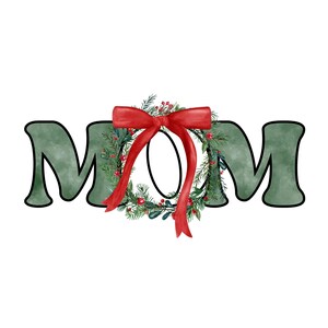Maman de Noël png, Élégante saison des fêtes png, Maman de Noël png, Couronne de Noël aquarelle png, Maman d'hiver png, Noeud d'hiver de Noël png