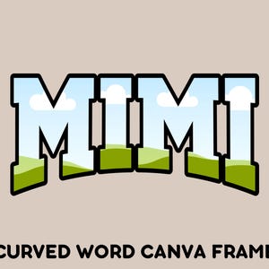 Moldura Mimi Canva, clipart png editável de arrastar e soltar, moldura curva Mimi canva, moldura canva de design moderno, Letras Mimi Canva da Universidade Varsity
