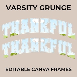 Cornice in tela grunge per ringraziamenti, clipart png modificabili con trascinamento e rilascio, cornice in tela curva per il Ringraziamento, lettere alla moda per cornici in tela per universitari