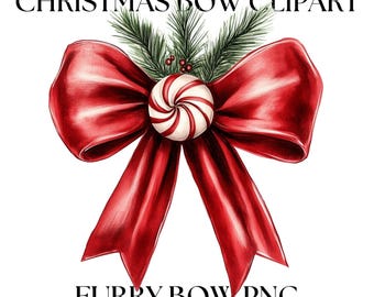 Clipart kerststrik aquarel: rode strik, png (commercieel gebruik)