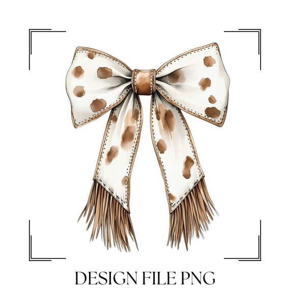 Cowhide Western Bow PNG: Cowgirl Clipart)