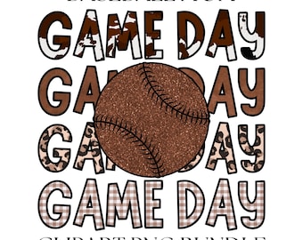 Glitter Baseball Mom PNG: Game Day Shirt Design (Sublimation File)
