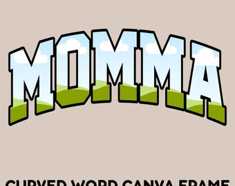 Momma Varsity Canva Frame: Drag & Drop Clipart)