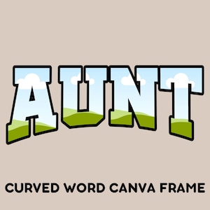 Cornice Canva Zia, clipart png modificabile con trascinamento e rilascio, cornice Canva Zia curva, cornice Canva dal design alla moda, modello di maglietta Zia della Varsity University