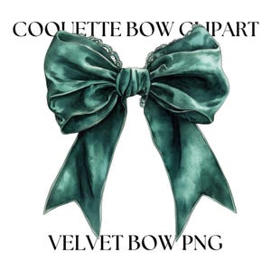 Grüne Kokette Schleife PNG, dunkle Waldgrüne Samt Schleife PNG, Winter Weihnachten Band Clipart, Smaragd Velour Geschenk Schleife Designdatei transparent