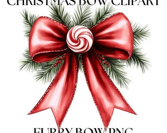 Aquarel kerststrik clipart: rood snoepgoed ontwerp (PNG)
