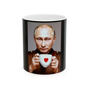 Vladimir Putin Accent Mug, Putin Mug, Mug Putin, Putin Gift, Birthday Gift, Anniversary Gift, MAGA Gift - Ceramic Mug, (11oz, 15oz)