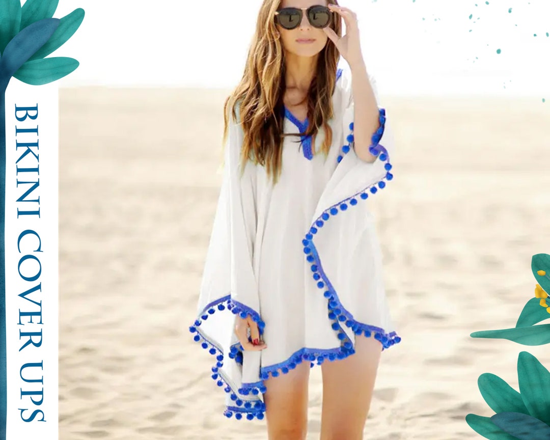 Pom Pom Beach Cover up Women Beach Cover up Bikini Cover Ups ...