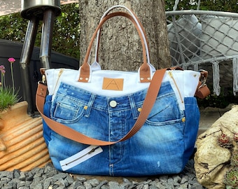 Handtasche Luisa 3.0 - Handmade Jeanstasche Bag Shopper Umhängetasche Damentasche