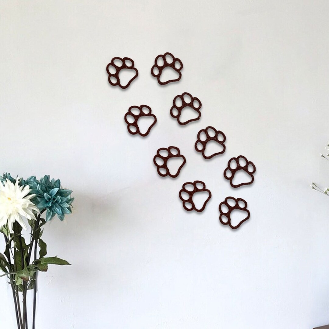 Dog Paw Print Wall Decor, Small Dog Paw Print Sign, Paw Print Art, Dog