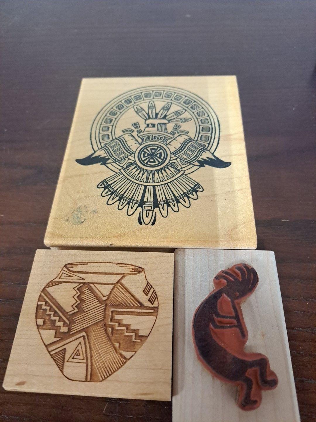 Native File Stamp Lot of 3 Native American Theme Stamps - Etsy