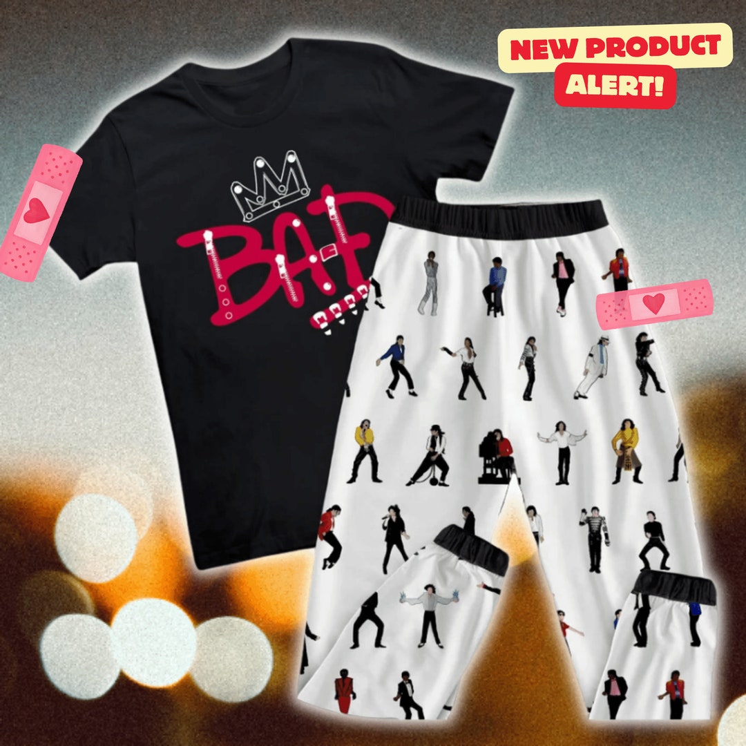 MJ Bad Christmas Pajamas MJ Bad Holiday Pajamas MJ Bad Etsy