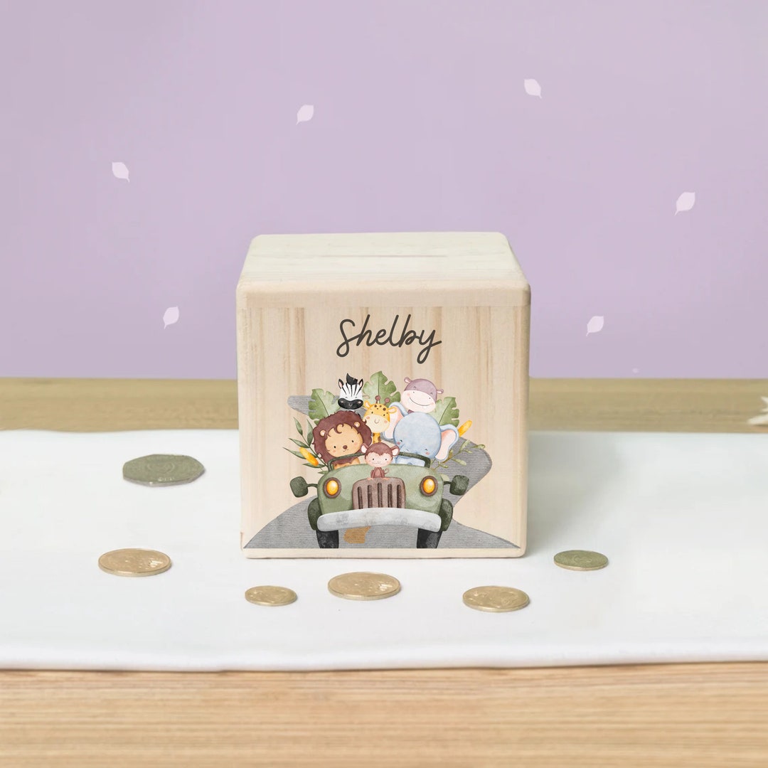 Custom Kids Money Box Personalized Wooden Keepsakes for Etsy Australia
