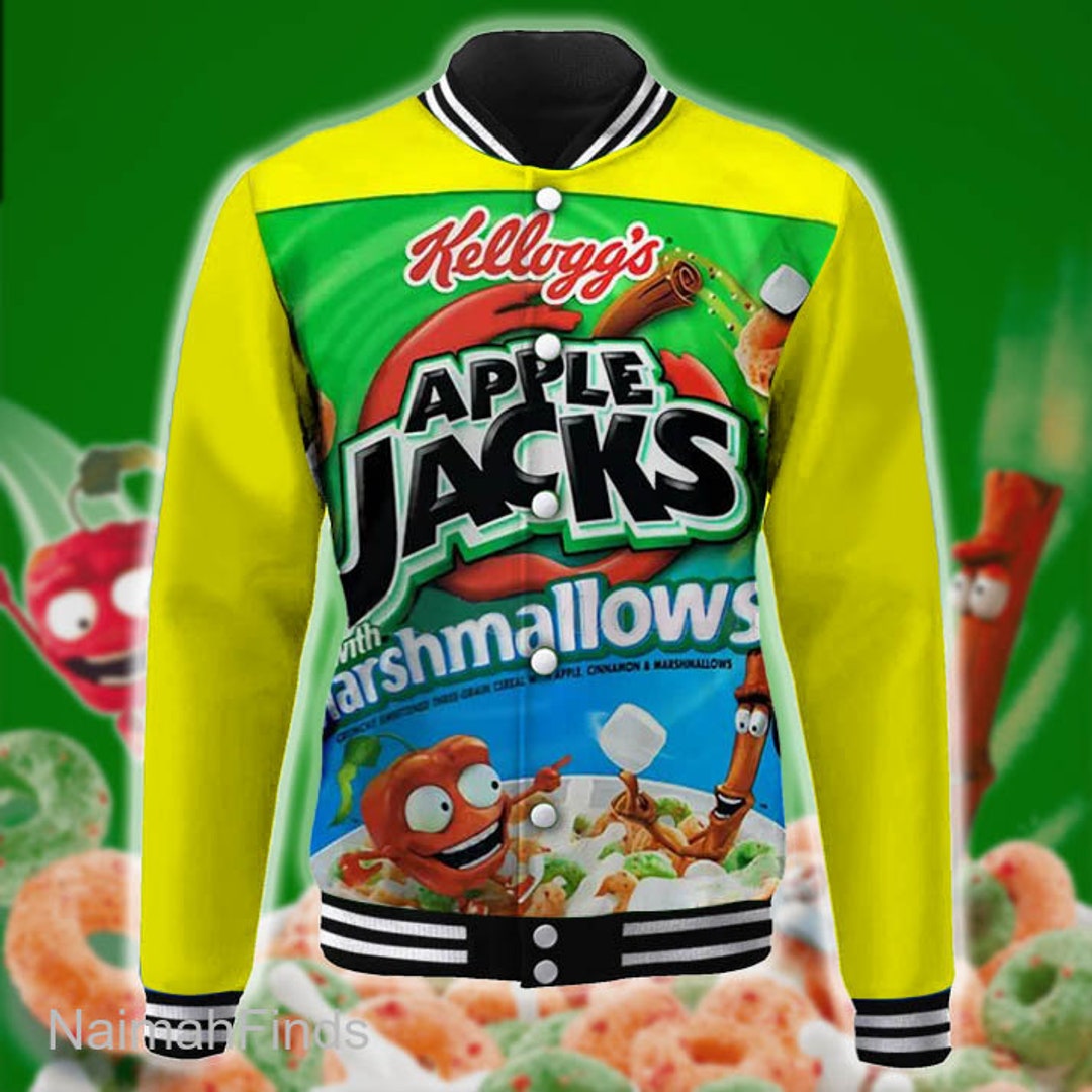 Kelloggs Apple Jacks Cereal Baseball Jacket Group Halloween Etsy