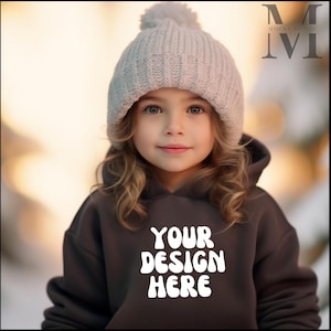 Rabbit Skins 3326 Black Rabbit Skins Toddler Sweatshirt Rabbit Skins Trendy Mockups Kids Toddler Pullover Fleece Hoodie Mocks Ups