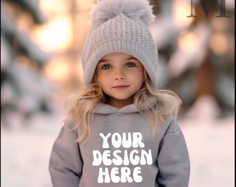 Rabbit Skins 3326 Heather Rabbit Skins Toddler Sweatshirt Rabbit Skins Trendy Mockups Kids Toddler Pullover Fleece Hoodie Mocks Ups