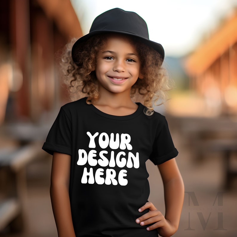 Gildan 5000B Black Girl Shirt Mock up Blacktshirt Mockup Etsy Australia