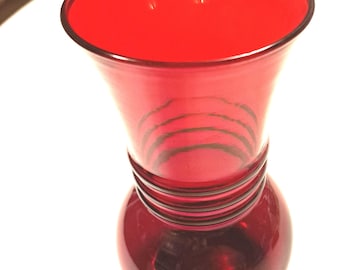 ビンテージ アンティーク レッド 赤 40s 50s フラワーベース ルビー ビンテージ アンティーク レッド 赤 40s 50s フラワーベース ルビー