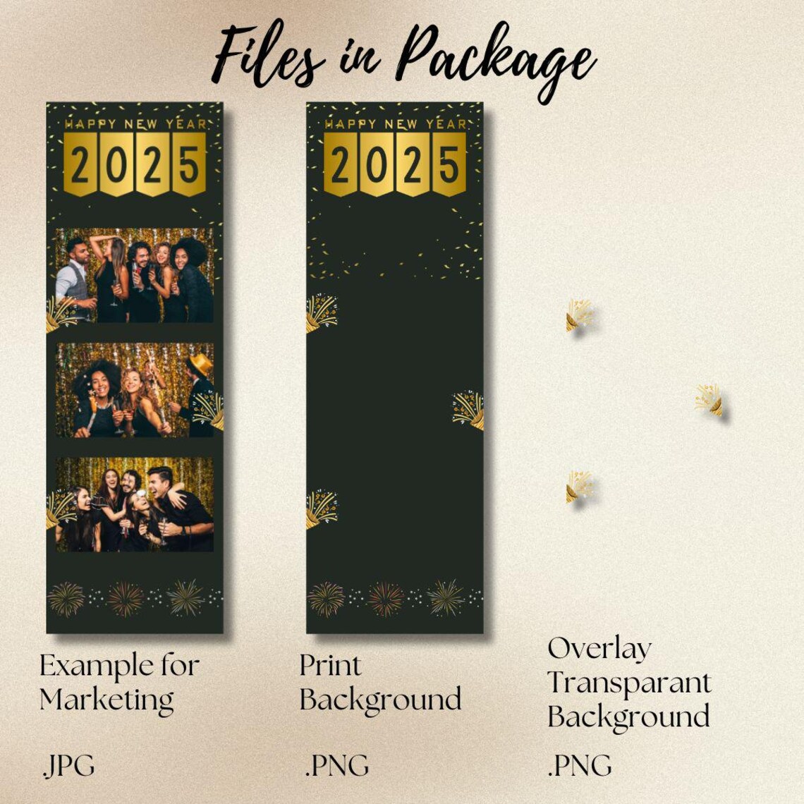Happy New Year Photo Booth Template Etsy