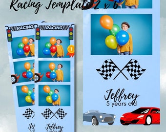 Race Car Formula One Racing Themed Photo Booth Template 2x6 Photo Strip ...