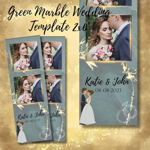 Green Marble Wedding Photo Booth Template
