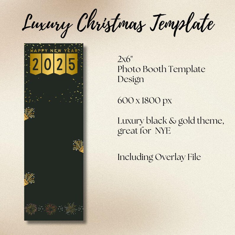 Happy New Year Photo Booth Template Etsy