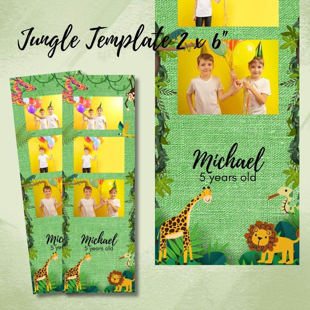 Jungle Photo Booth Template - Etsy