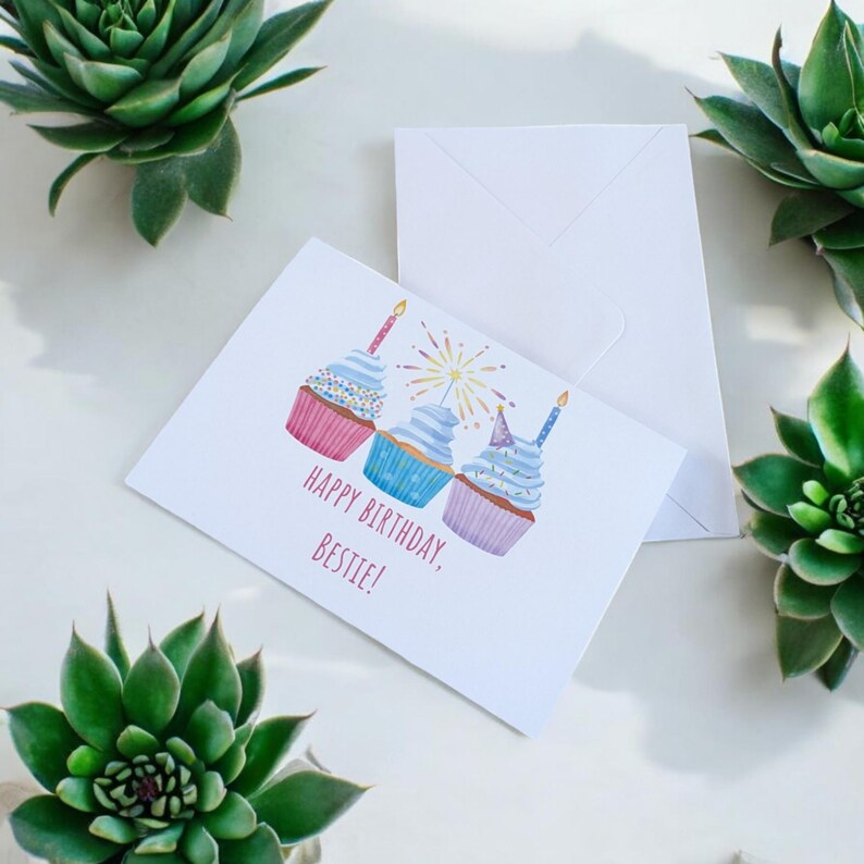 Happy Birthday Bestie A5 Birthday Card - Etsy