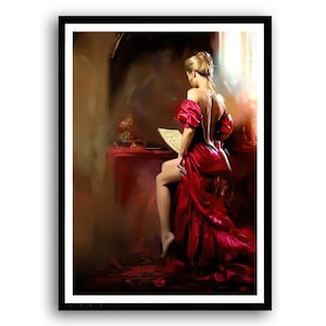 Beatiful Girl Printable Download, Woman Wall Art, Classic Art Prints, Girl Artwork, Vintage Art, INSTANT DOWNLOAD