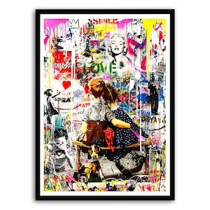 Banksy Two Little Urban Printable Download, Banksy Street Art, Graffiti Home Decor, Ready to Hang, Banksy Print Art, INSTANT DOWNLOAD